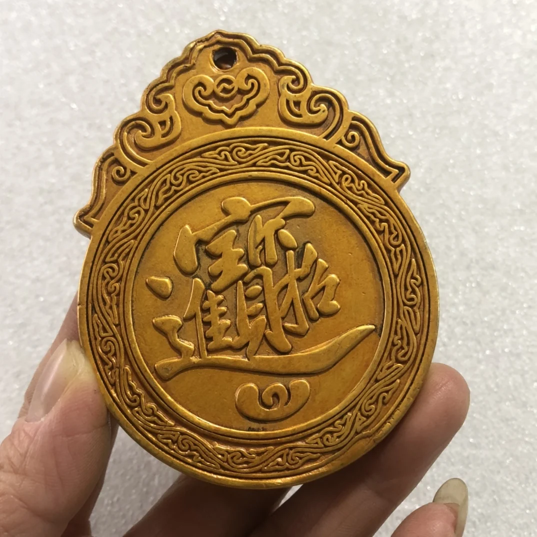 

Vintage Exquisite Gold Plated Token Home Craft Ornament Decoration Collection Commemorative