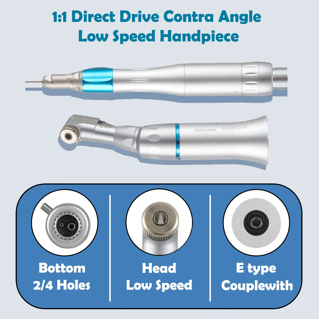 NSK EC EX-6CEX-203C Low Speed Handpiece 1:1 Direct Drive Dental Contra Angle Precision Design High Durability Low Noise CE