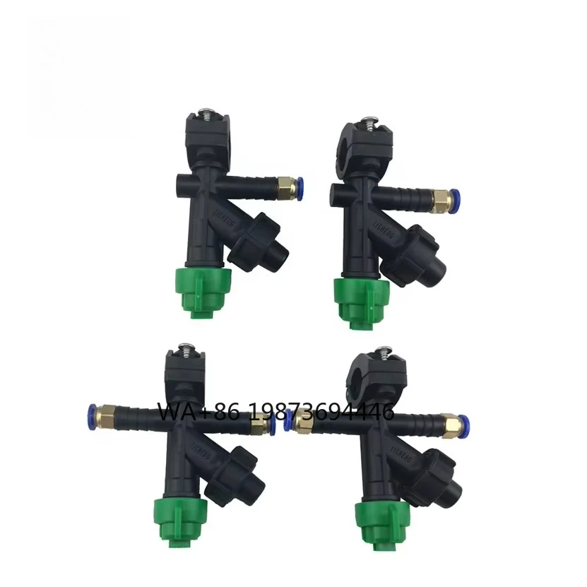 

Agricultural Quad High-pressure Sprinklers Green Nozzle With Modified Quick Release Copper Head for 8mm Water Pipe