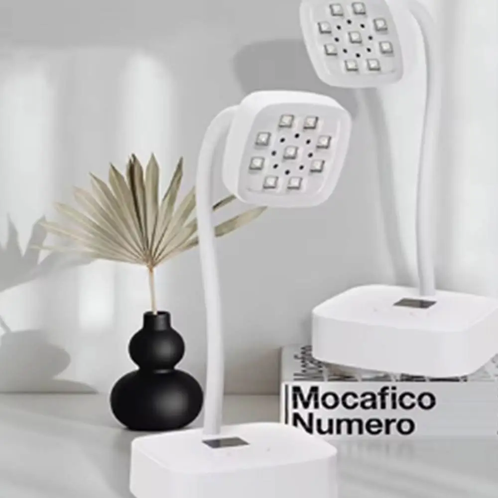 مصباح أظافر محمول لسطح المكتب 9LED 360 درجة °   ضوء معالجة بالأشعة فوق البنفسجية سريع الجفاف وقابل للانحناء ومصباح للأشعة فوق البنفسجية ومجفف الأظافر