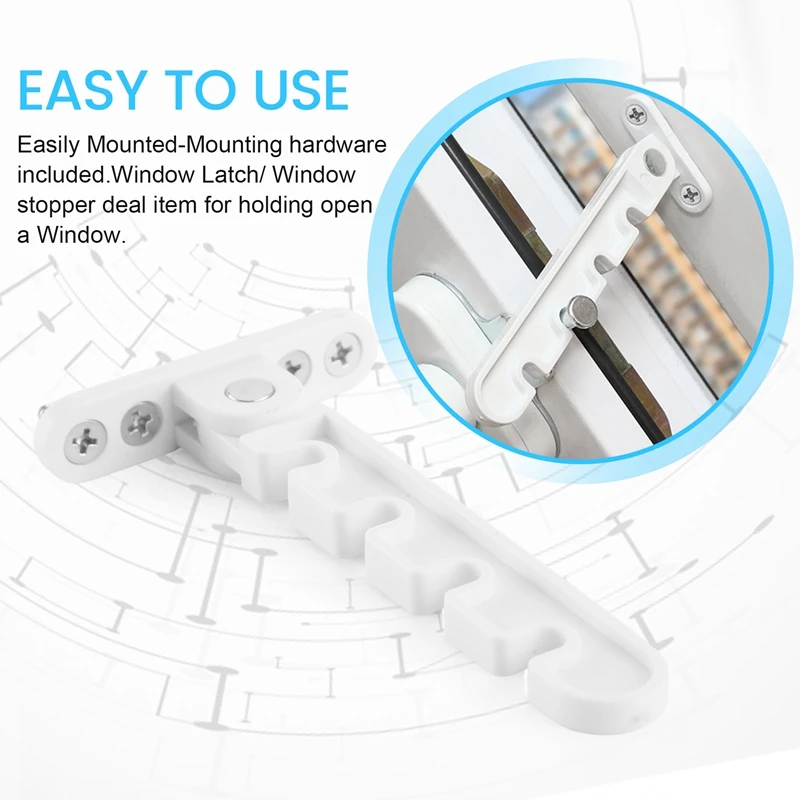 Nuovo limitatore di finestra chiusura di posizione fermo battente tutore del vento di sicurezza domestica porte finestre serratura a ghigliottina sicurezza dei bambini