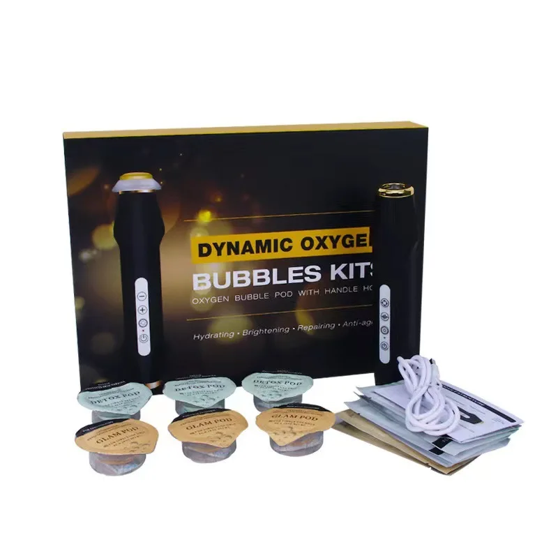 2026 Latest Box Set CO2 Bubble Oxygenation Capsules Pods Rechargeable Oxygen Skin Tightening Facial Machine With Pods And Gels