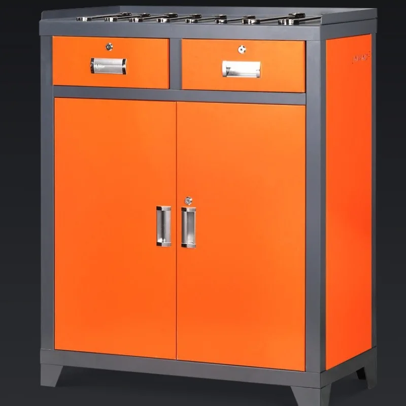 Heavy Duty CNC Workbench For Machining Center Grinder Lathe With Reinforced Edge Work Table And Tool Storage Cabinet Workshop