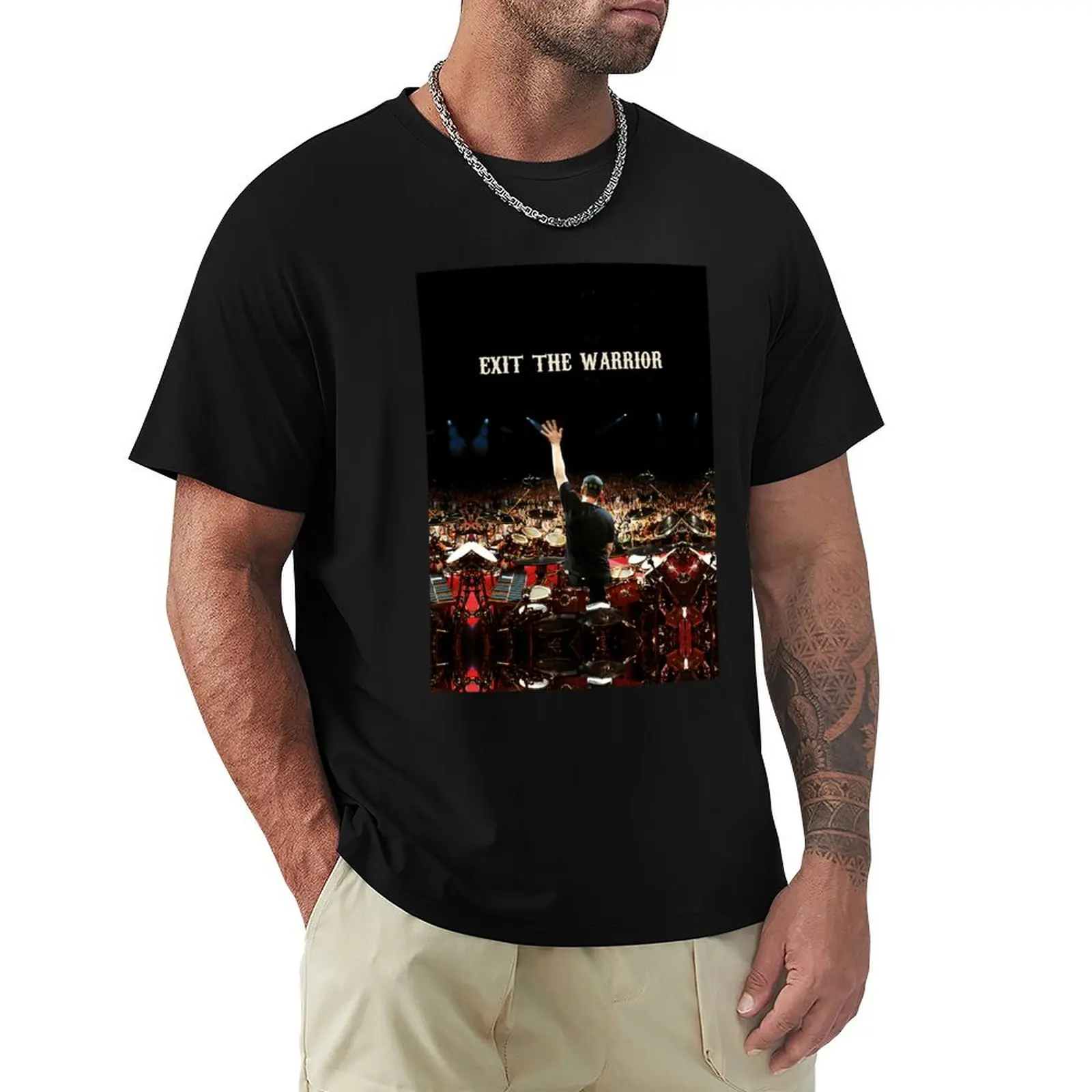 Exit The Warrior Neil Peart Legendary Rush Band Drummer For Fan Art Canvas T-Shirt t shirt for man T-Shirt