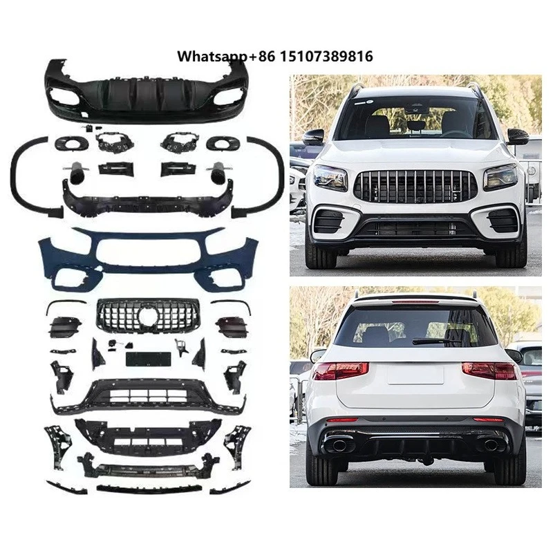 2024 GLB X247 New AMG35 Surround Front & Rear Bumpers with Fog Light Cut-Outs Bolt-On Body Kit for Bz