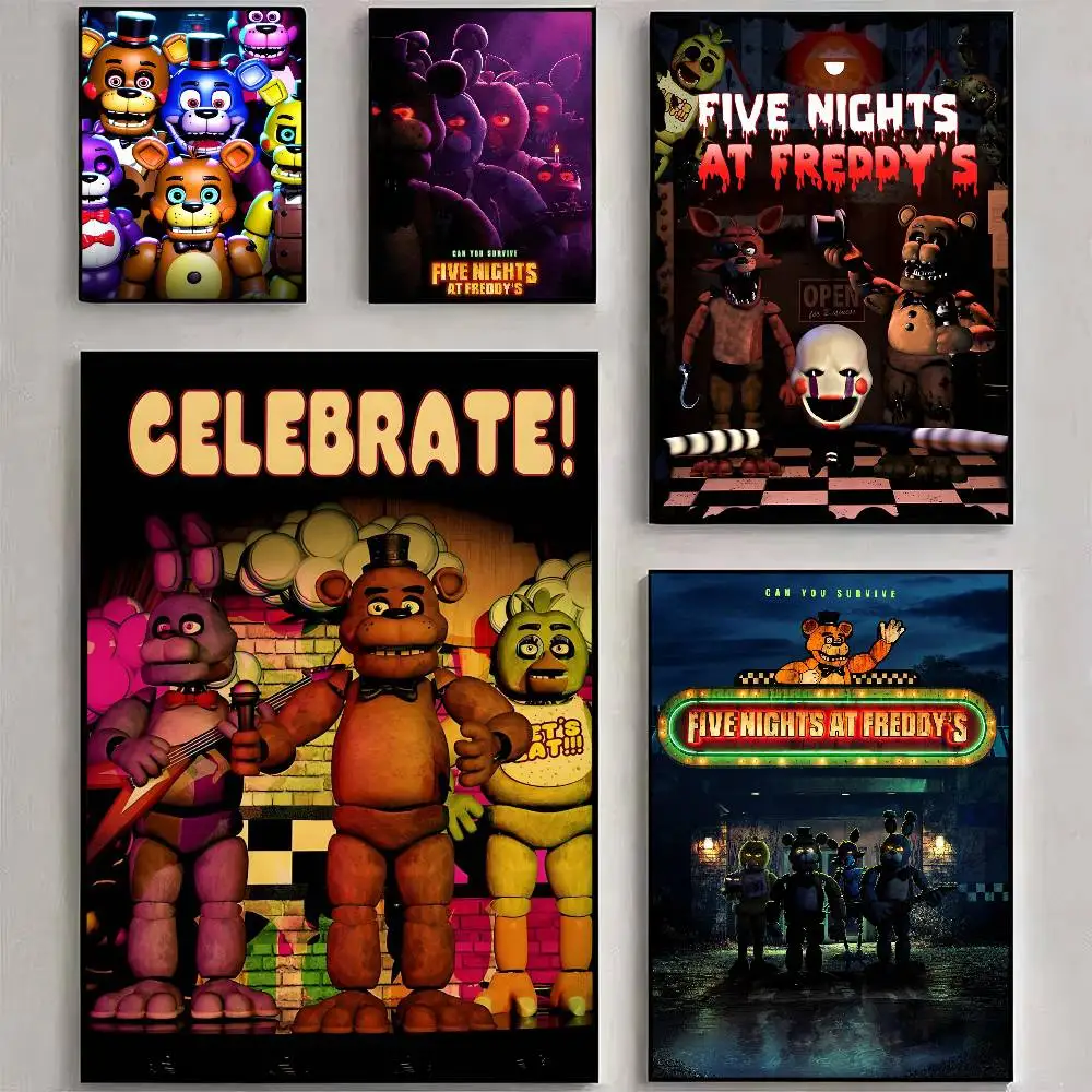 Pósteres de Películas Clásicas de Five Nights at Freddy's (Fnaf) en Calidad HD, Arte de Pared, Decoración Nórdica para el Hogar