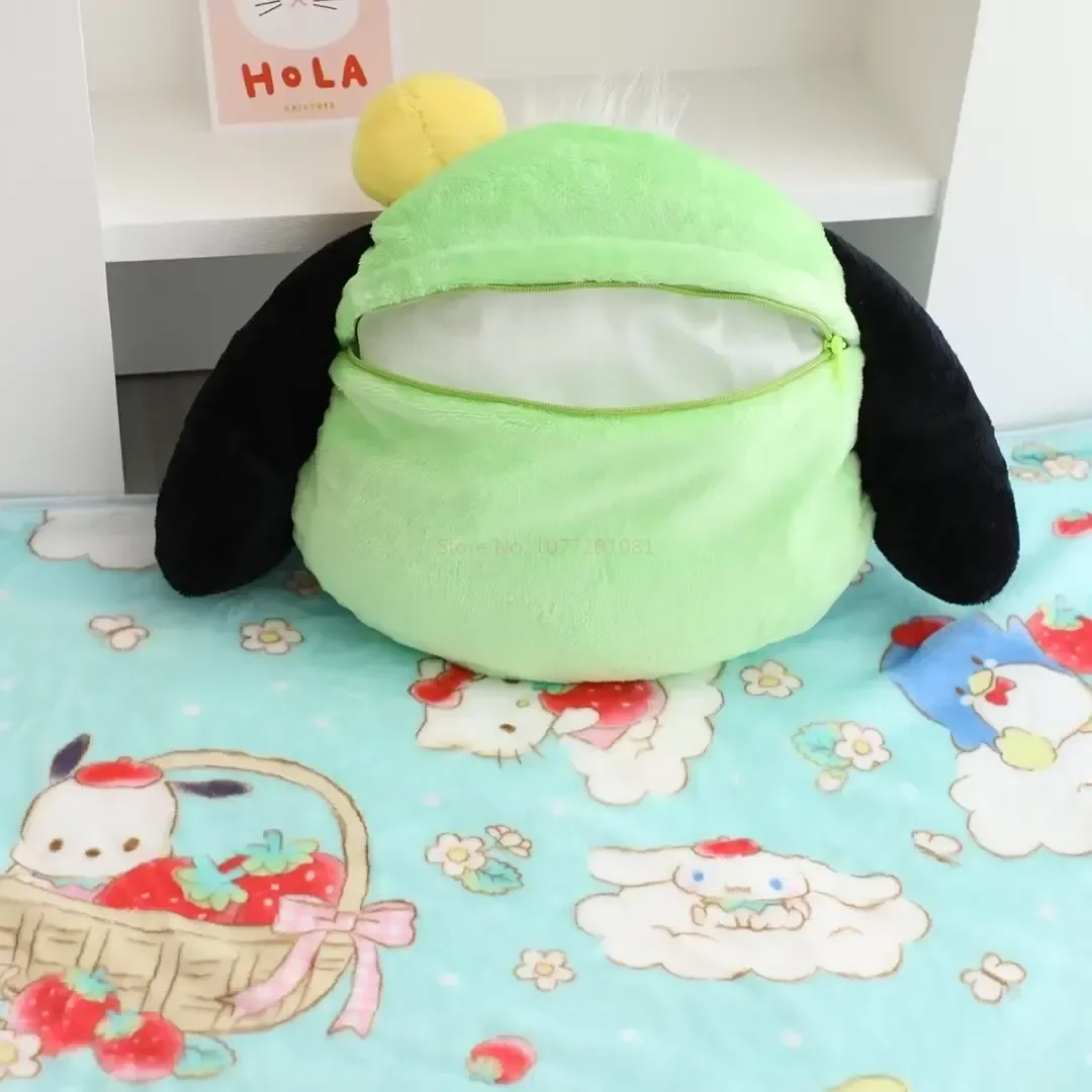 New Sanrio Melody Kuromi Plush Doll Pillow Carpet 2-In-1 Soft Cushion Blanket Pochacco Cinnamoroll Air Conditioning Cushion