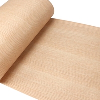 58*250cm Natural Red Oak, Kraft Paper Back Veneer for Restoration of Furniture, Tabletops and Stero Speakers, Wood Veneer Oak.