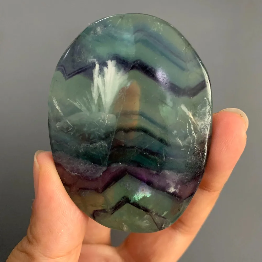 1pc Natural Crystal Palm Play Feather Fluorite Palm Stone Home Decoration Polished Gemstones Crystal Quartz Reiki Ornament