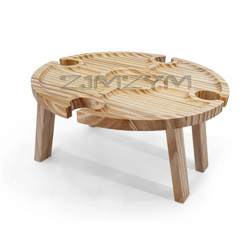 Mini Outdoor Picnic Table Foldable Portable Camping Snack Tray Table Wooden Picnic Table For Furniture Beach Picnic Hiking