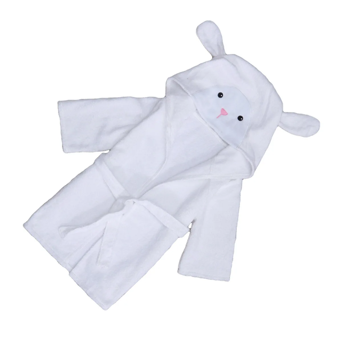 

Animal Print Cotton Bath Towel Kids Bathrobe Soft Absorbent Quick-Dry Cartoon Design For 2-3 Years M Size