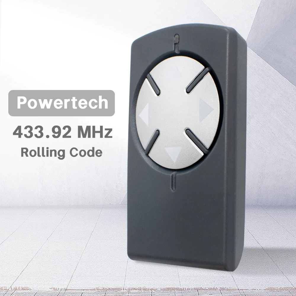 1-10PCS Powertech PR1 PR2 PR4 Garage Door Remote Control 433.92MHz Rolling Code Keyfob for PW200 PW220 PL500 PS500 Gate Opener