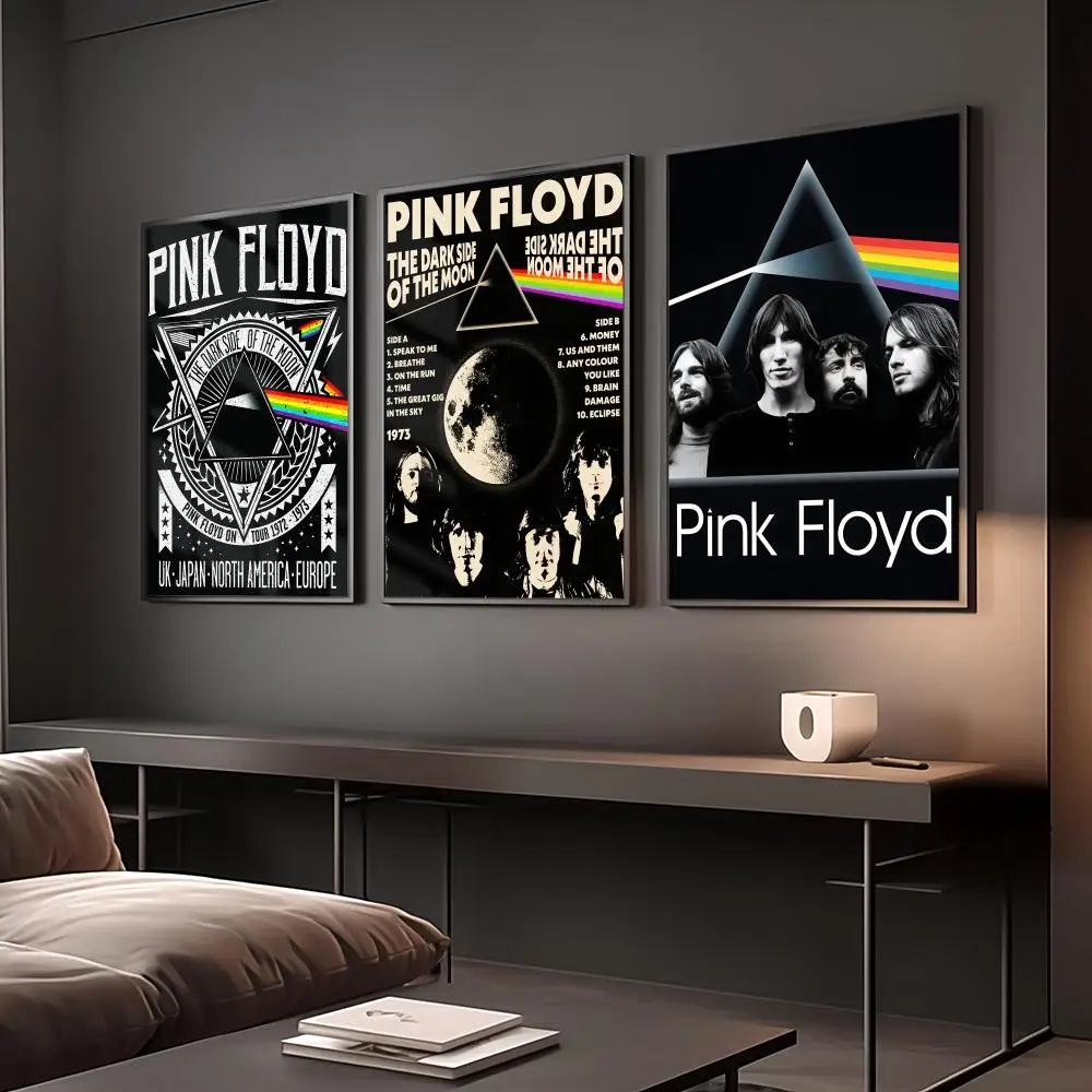Rock Band P-PinK F-Floyd Poster Modern and Minimalist Wall Stickers for Home Decor Living Room Dormitory Wall Art