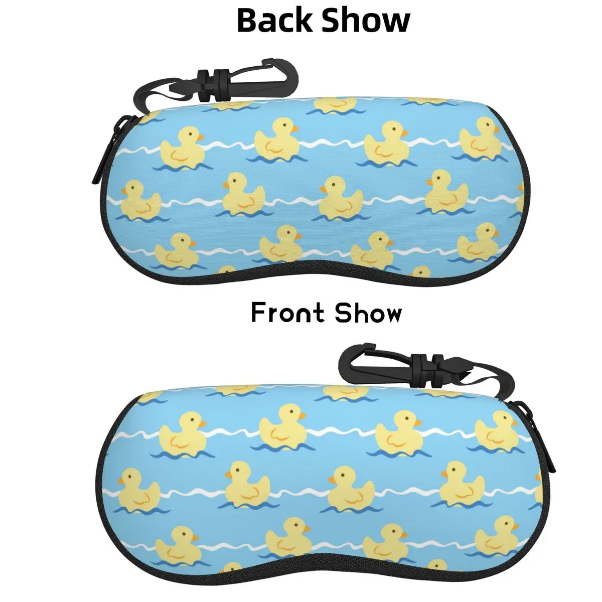 

Cute Duck Swimming Seamless Pattern Shell Glasses Case Protector Sunglasses Box Women Men Soft Eyeglass Bag Pouch