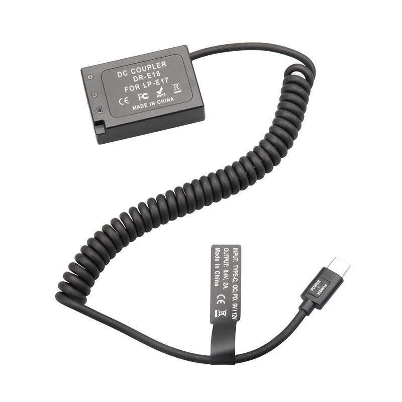 A10I -E18 LP-E17 -E18 Dummy Coupler Battery Camera Adapter for 850D 800D 760D 750D 77D T6I T6S T7I X9I RP