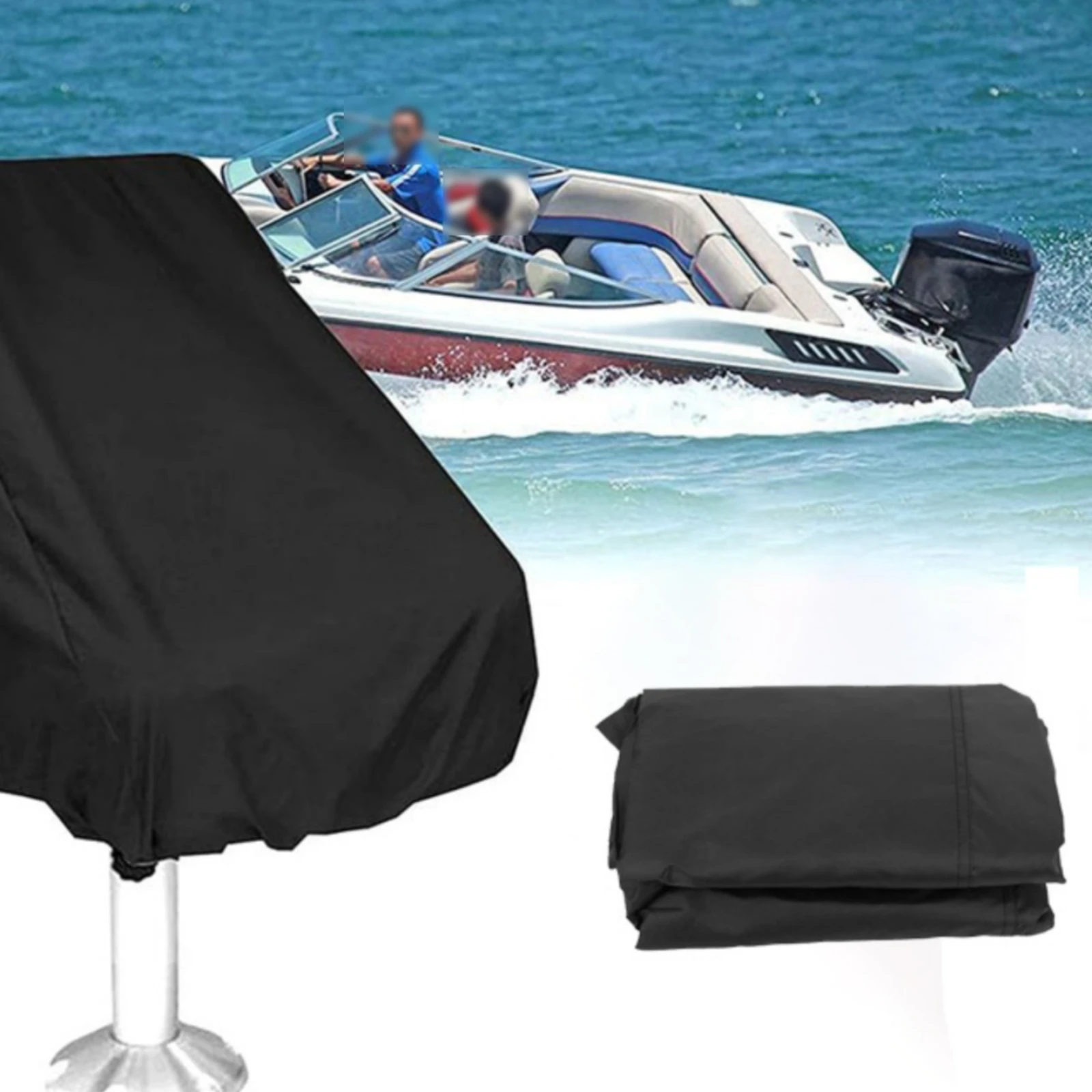 

Tailored Captain Seat Cover Oxford-style Watercraft Gear Drawstring Front Seat Protector for Boating