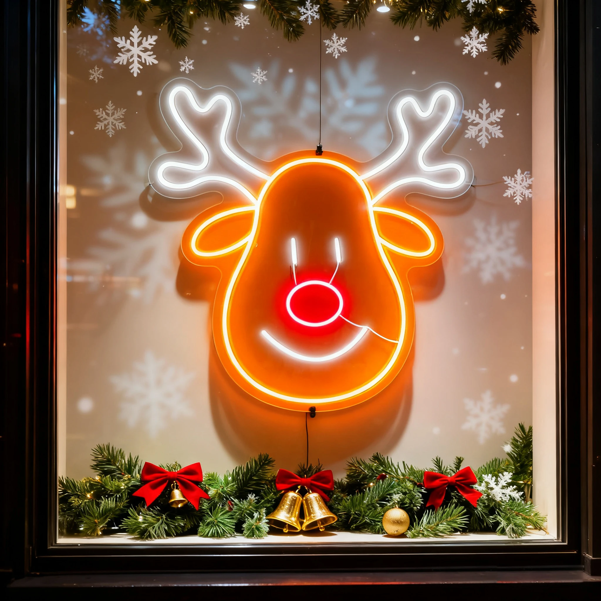 Christmas Reindeer Neon Sign, LED Wall Art for Holiday New Year Decor USB Powered Xmas Light for Living Room Bedroom Winter Gift