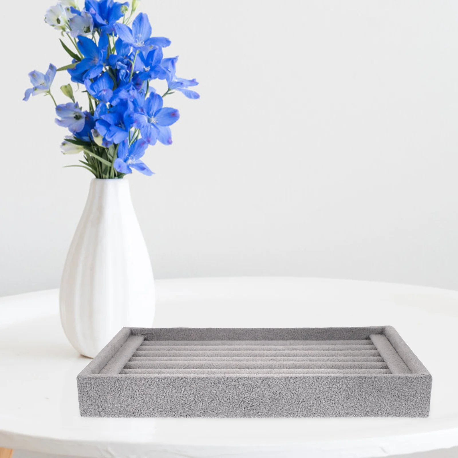 

Jewelry Tray Organizer Ring Earring Storage Dish Compartments Trinket Holder Lightweight Durable Safe Material Travel