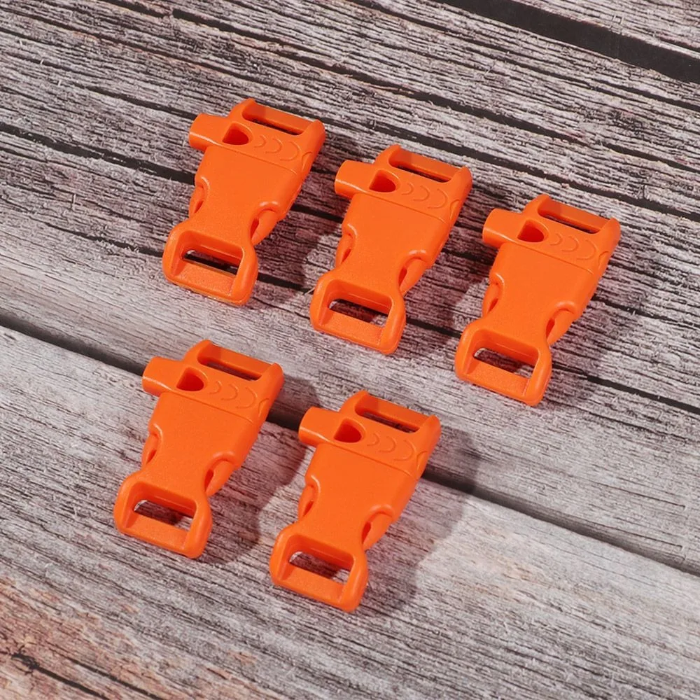 4pcs New 14mm/15mm/16mm/20mm Side Release Buckle Plastic Black Curved Emergency Survival Whistle Buckle Backpack Buckle Parts