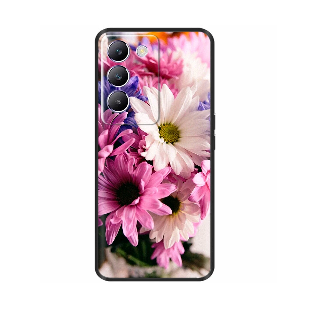 For vivo V40 SE Case V40SE 5G Black Cover Cat Tiger Silicone Soft Back Cases For vivo V40 SE Phone Case V 40 SE Protective Shell