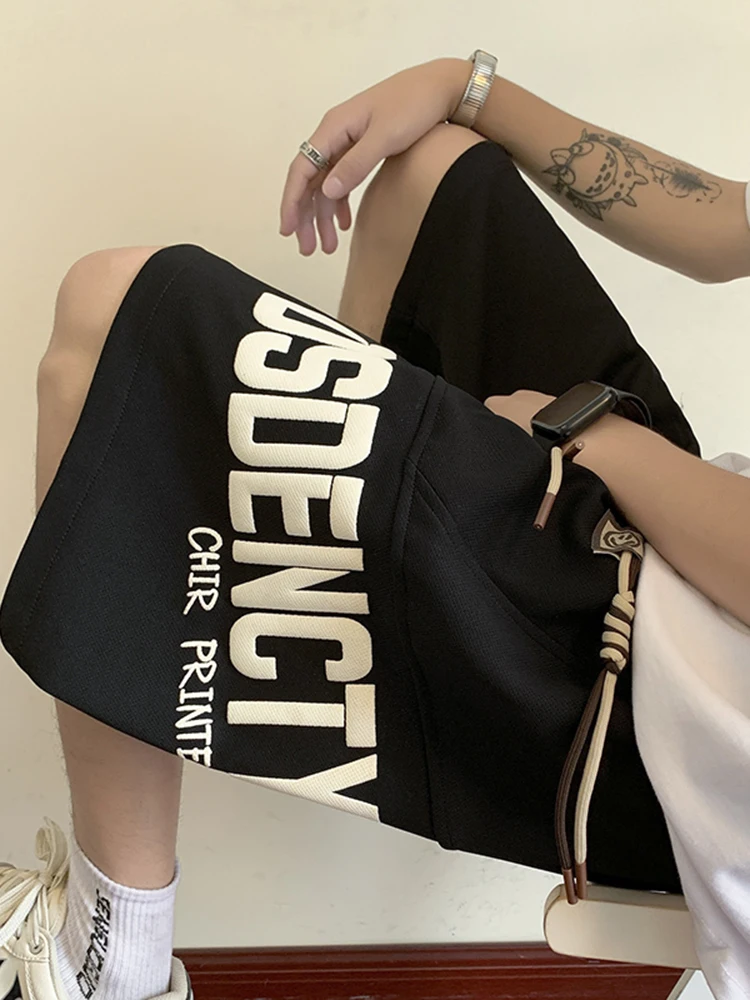 

Мужские летние повседневные шорты из американской сосны, молодежные, больших размеров, свободного кроя, пляжные, длиной до колена