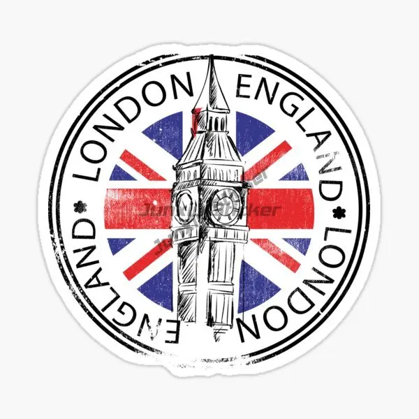 

London England Flag Big Ben Emblem Creative Car Stickers for Car Van Bicycle Helmet Decoration Accessories