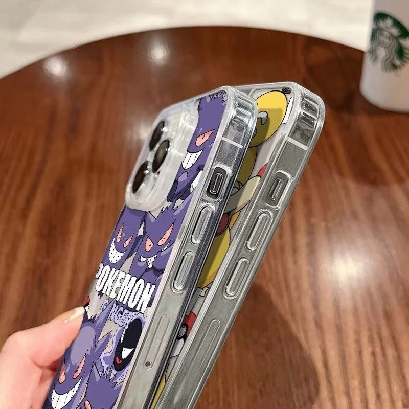 Cartoon Cute P-Pokemon Gengar Magsafe Wireless Charge Case For iPhone 11 12 13 14 15 16Pro Max Plus Anime Psyduck Magnetic Cover