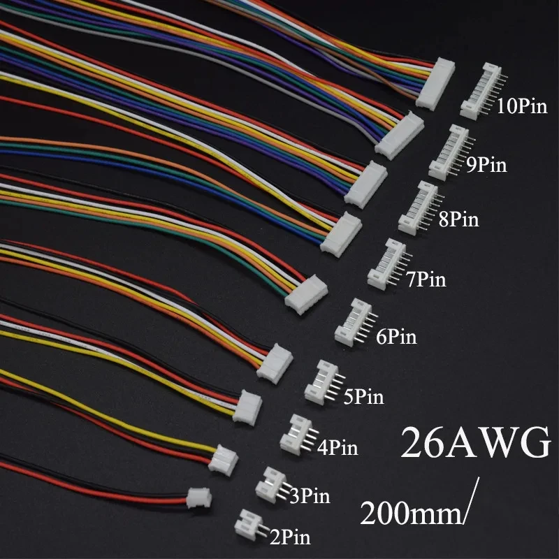 

Mini Micro JST 2.0 PH Male Female Connector 2Pin Plug With terminal Wires Cables Socket 200MM 26AWG