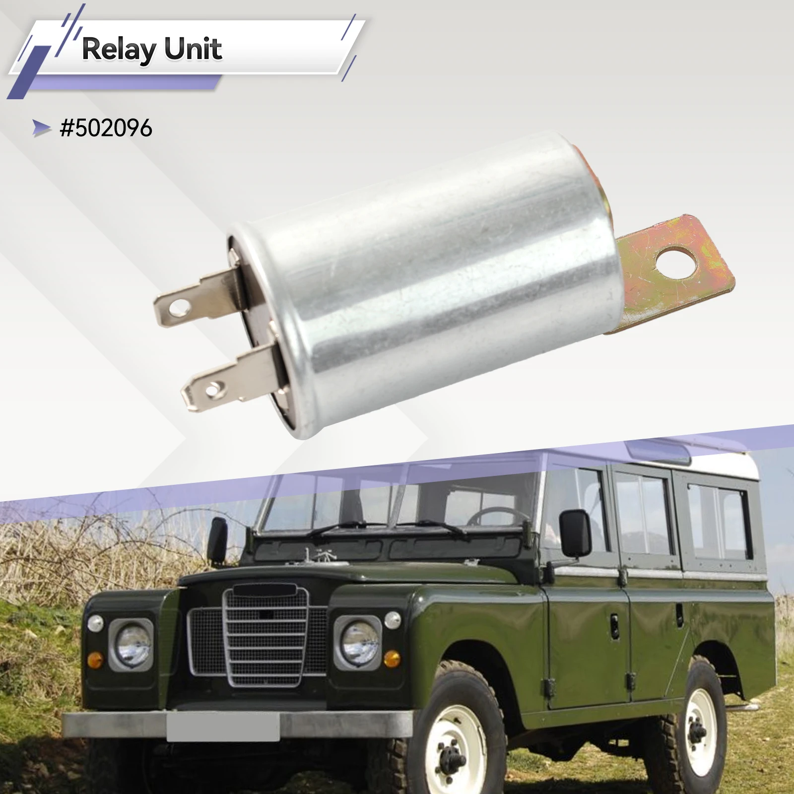 12V 3 Pin 42W Car Efficient Flashing Indicator Flasher Relay Unit 502096 Fits For Fiat Jaguar MG Lotus Land Rover Series 2 2a 3 
