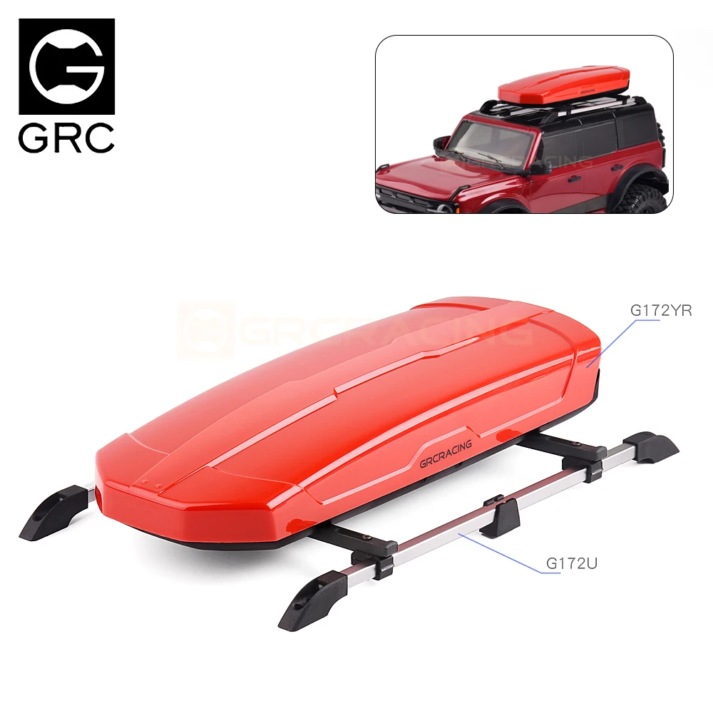 GRC RC Car 1:10/1:8 Roof Trunk B Luggage Rack Simulation Climbing Car Retrofit Accessories G172YW/S/R/Y/B