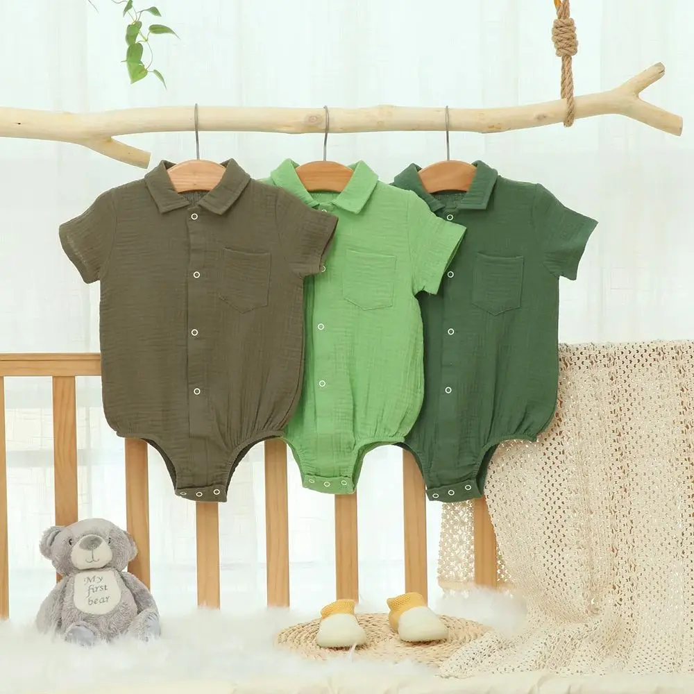 

Комбинезон для новорожденных, мягкая хлопковая одежда, комбинезон для малышей, костюм для ползания с короткими рукавами, детская одежда для ползания
