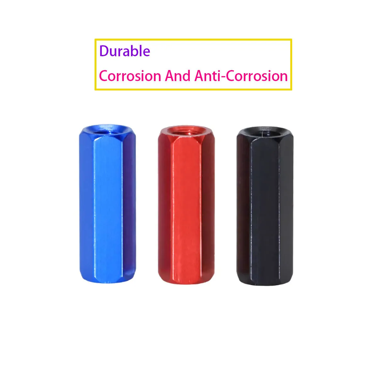 Anodized Aluminum Hex Standoff Columns Double Pass Threaded Coupling Nuts for RC Model Aircraft Support Spacer Rods