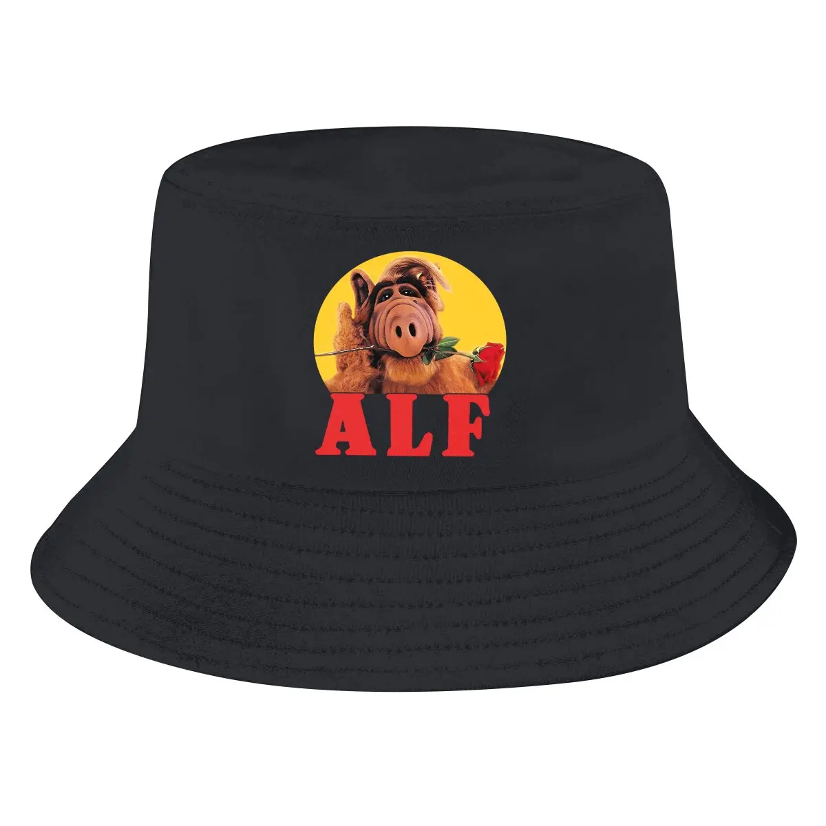 

Rose Unisex Bucket Hats ALF The Animated Series Hip Hop Fishing Sun Cap Fashion Style Designed