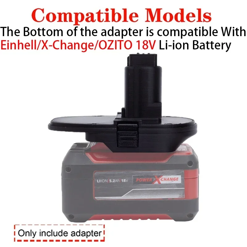 Battery Adapter/Converter for DeWalt Ni-Cd Ni-Hi tools to Einhell/X-Change/Ozito 18V Li-Ion Battery Adapter Power Tool Accessory