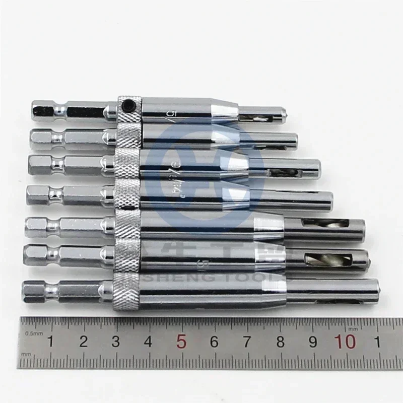 التلقائي مركز مثقاب مجموعة الذاتي توسيط المفصلي Tapper الأساسية الطيار ثقب الناخس أداة نجارة لاستبدال باب الخزانة #4