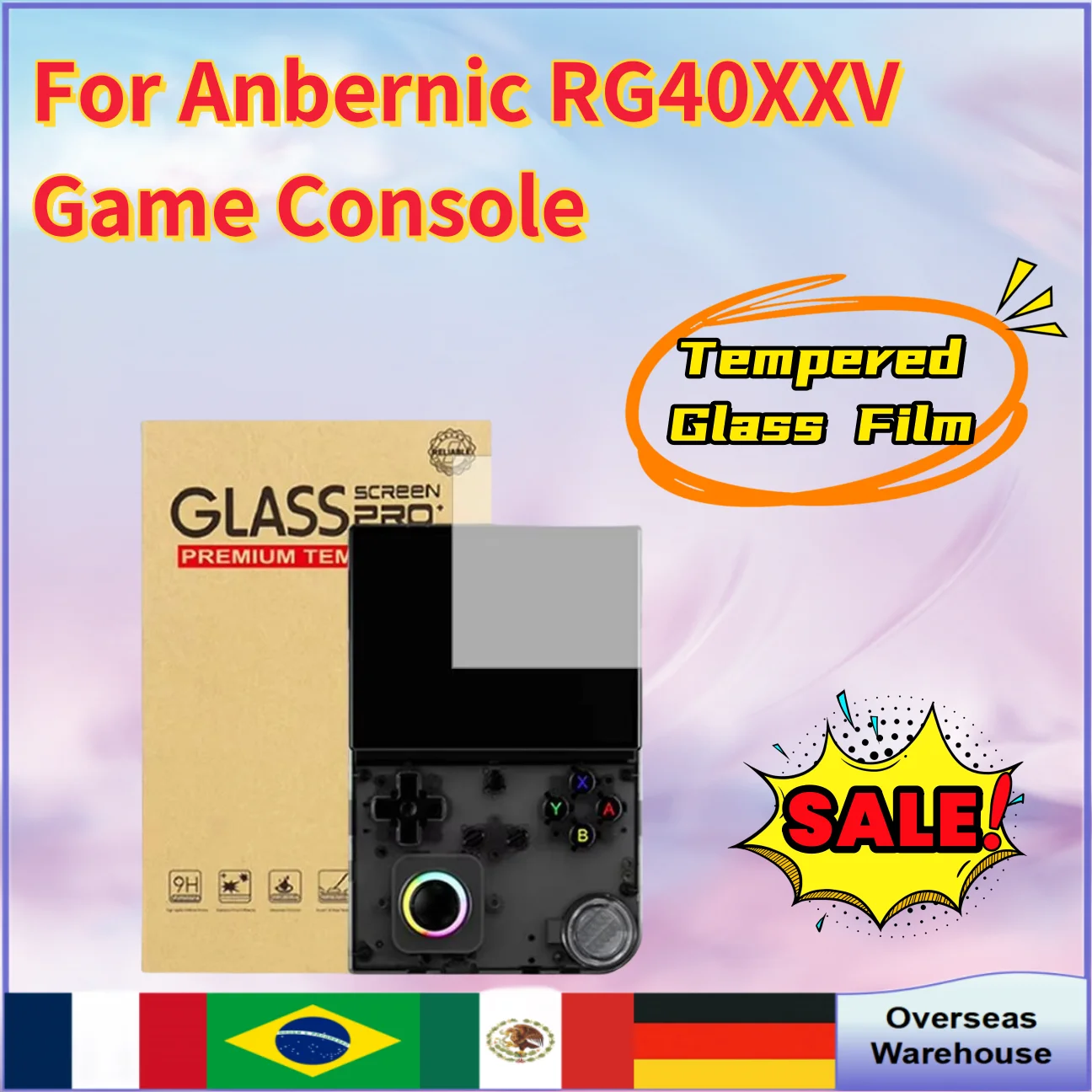 

For Anbernic RG40XXV Game Console Tempered Glass Film 9H Hardness HD Anti-Scrach Tempered Glass Protective Film Anti-Fingerprint