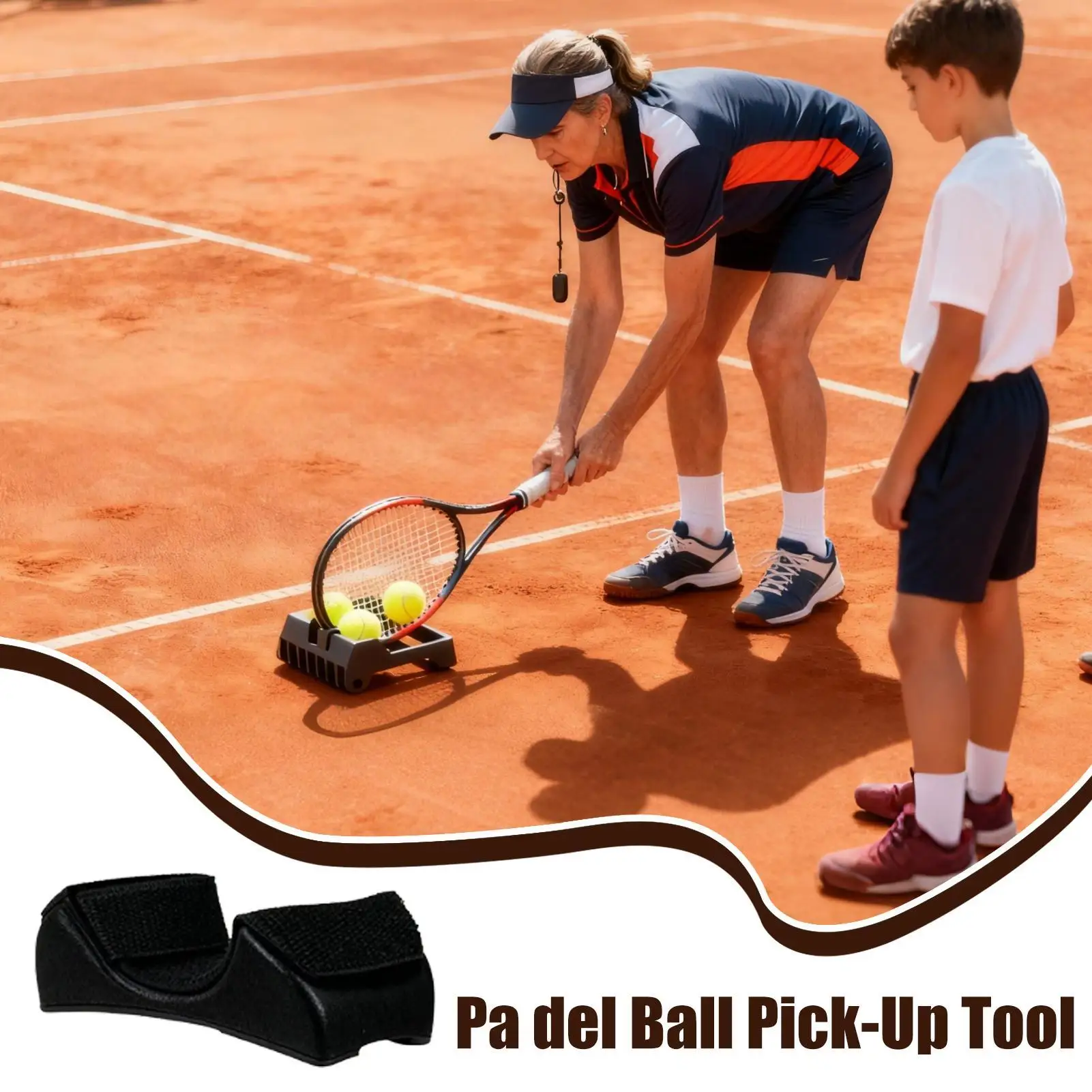 

Tennis Ball Collecting Accessory Innovative Picker with Curved Grip for Comfortable Use Reliable Retrieval on Various Court