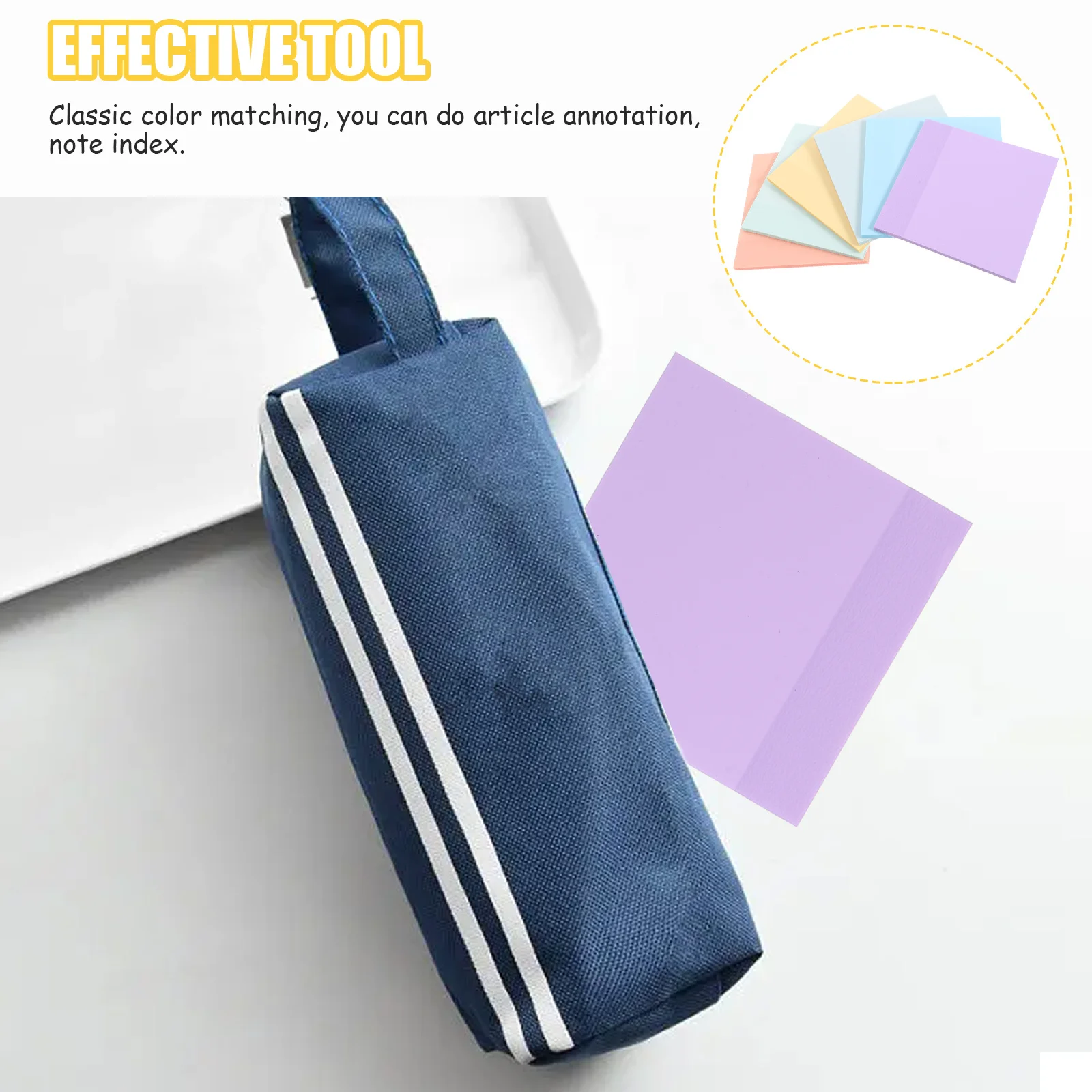 

6 Books Student Fluorescent Memo Pads Colorful Self-Adhesive Note Pads for Office Memo Stickers Book Tabs