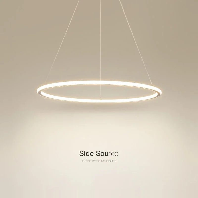 

Modern minimalist chandelier Nordic circular LED light living room bright circular bedroom home decoration lighting fixtures