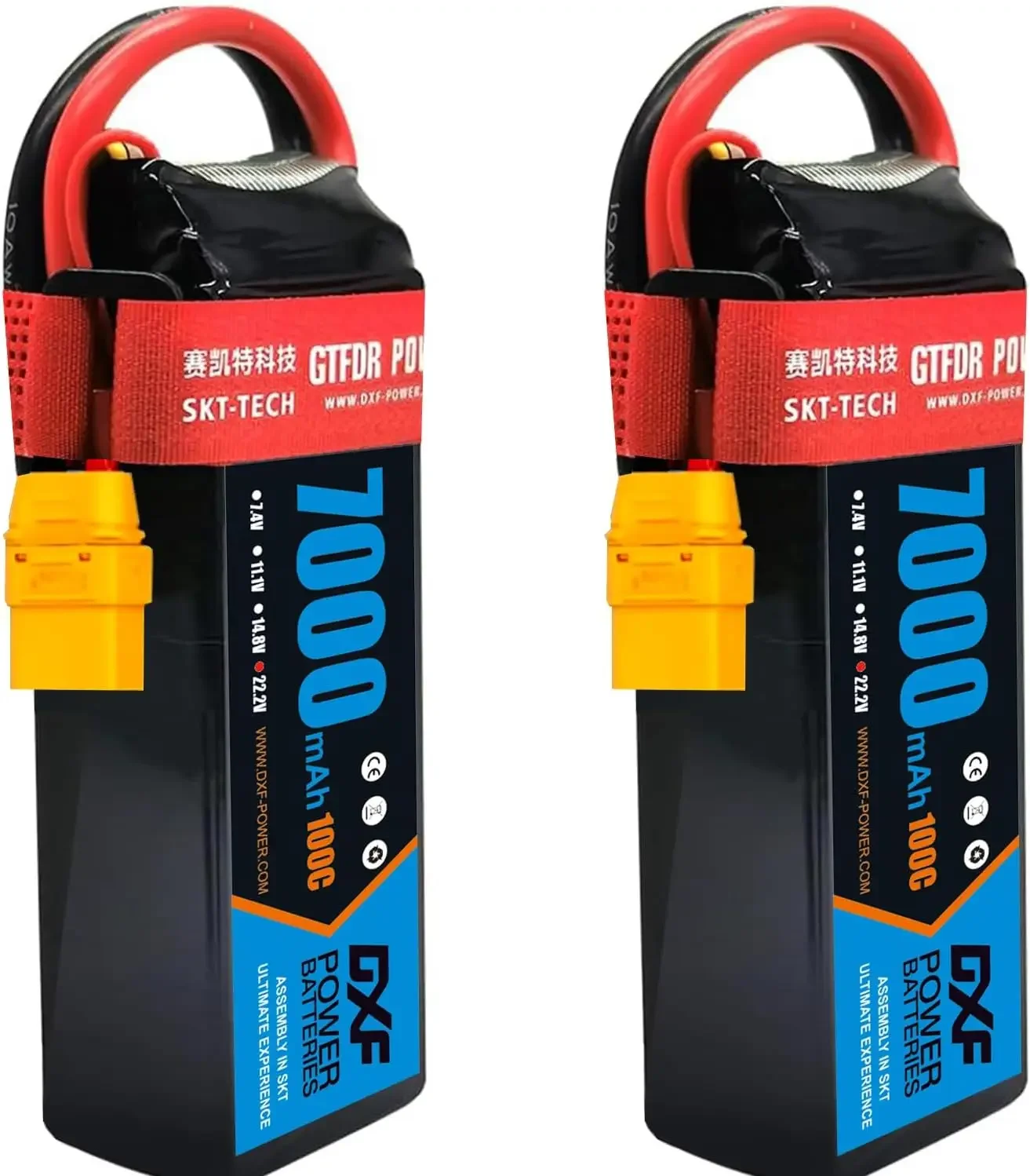 

DXF 6S Lipo Battery 22.2V 7000mAh 100C Soft Case Battery with XT90 Connector for Car Truck Tank RC Buggy Truggy Racing Hobby