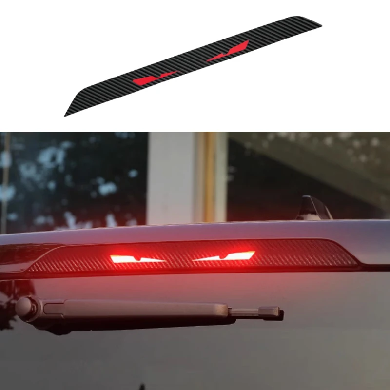 Car High Brake Light Sticker Fit for Haval H9 2024 Carbon Fiber Brake Light Film Decorative Stickers Car Exterior Accessories