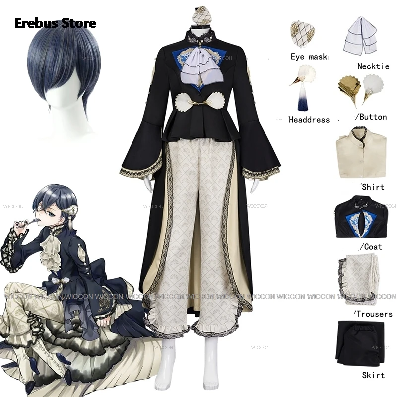 

Black Butler Ciel Phantomhive Cosplay Costume 30th Cover Fancy Ball Gown Anime Halloween Carnival Party Lace Uniform Ciel Suit