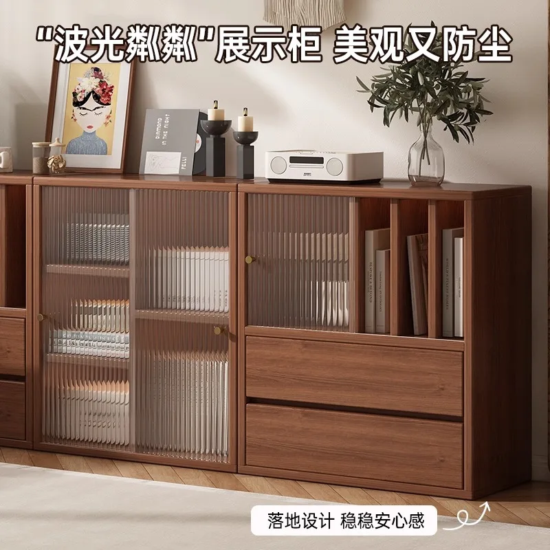 خزانة تخزين من الأرض إلى السقف على الحائط، خزانة مجمعة، خزانة كتب قصيرة مقاومة للغبار، منزلية #3