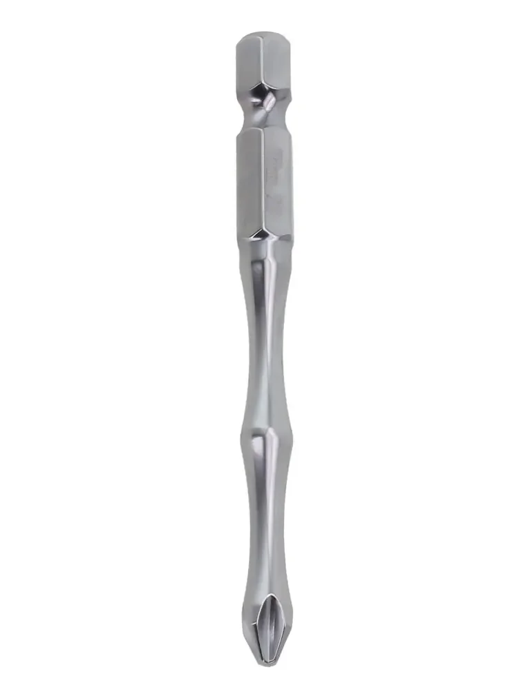 Magnetic Screwdriver Bits Batch Head Drill Silver Sturdy Long Lifespan Practical Reliable Performance Brand-New
