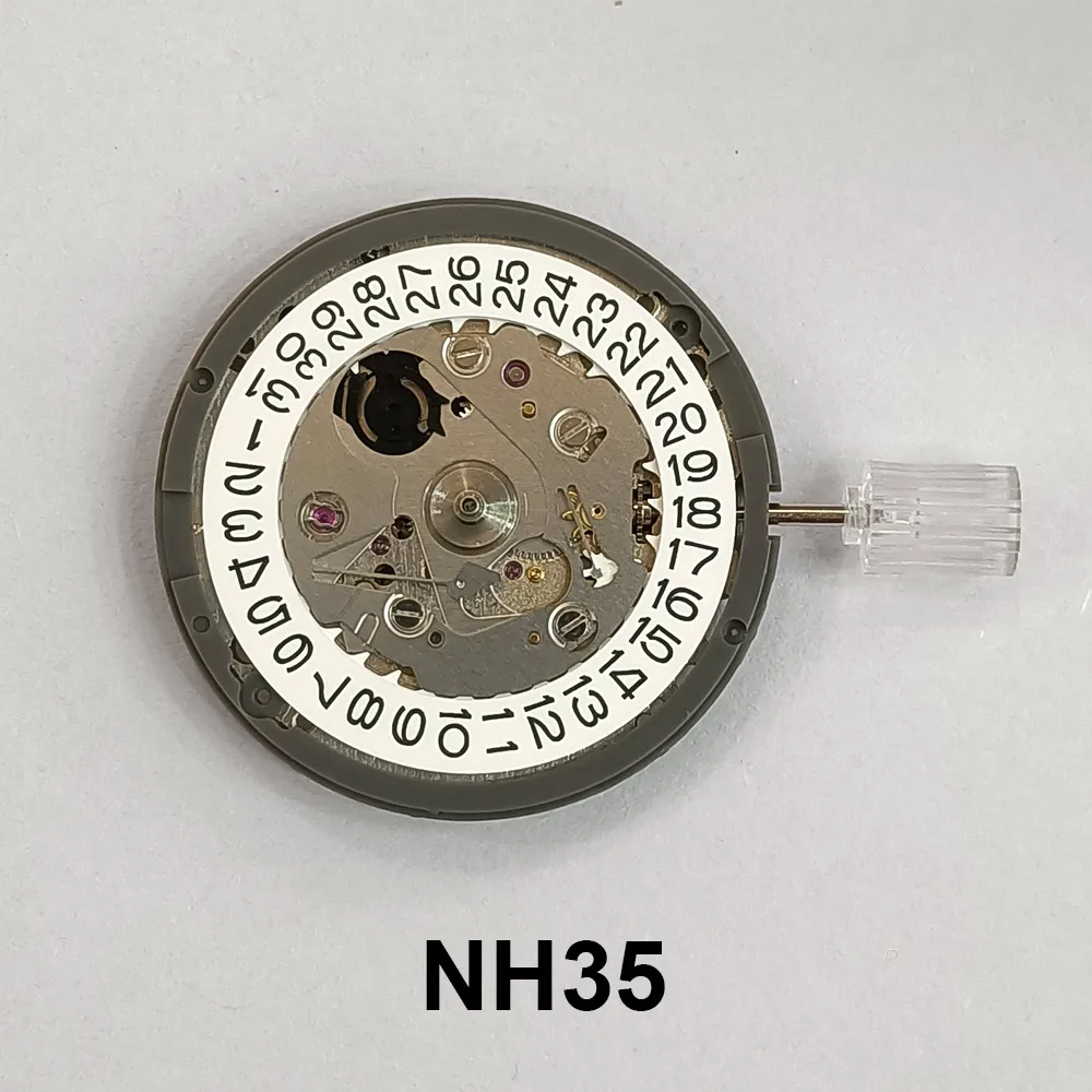 42-mm-Gehäuse für Herren-Mechanikuhren, geeignet für NH-35-36-Uhrwerke, passend für 31,6-mm-Zifferblätter, C3-Leuchtzeiger, montierte Uhrenteile. – Detail 10