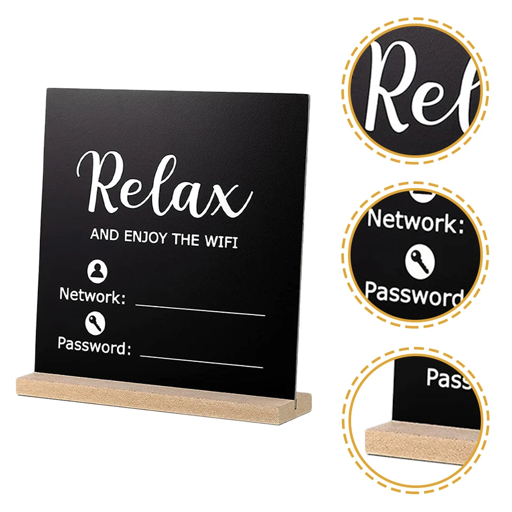 

Password Wooden Double Sided Chalkboard For Home Hotel Restaurant Desk Network Reminder Table Top Display Password Sign