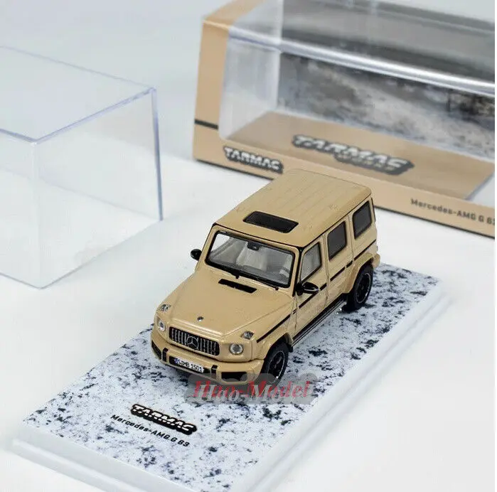 Tarmac funziona 1/64 per Benz AMG G63 pressofuso in lega modello di auto giocattoli per bambini ragazzi ragazze regali di compleanno hobby display collezione giallo