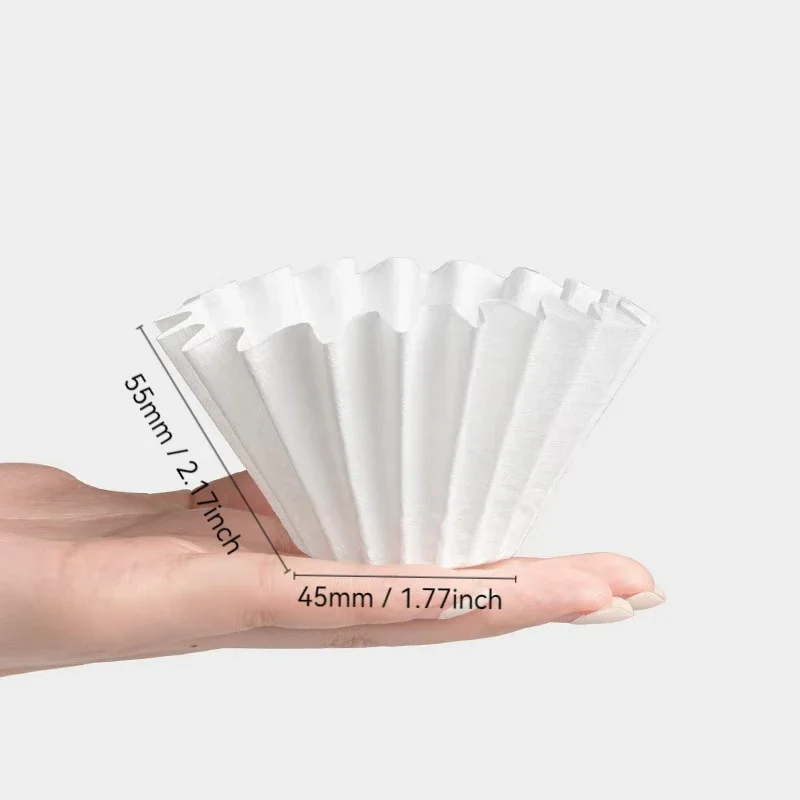 Coffee Pot Filter Paper By Hand Drip Cup 50pcs American Coffee Machine Filter Fan Cake shape&V-shaped image 6
