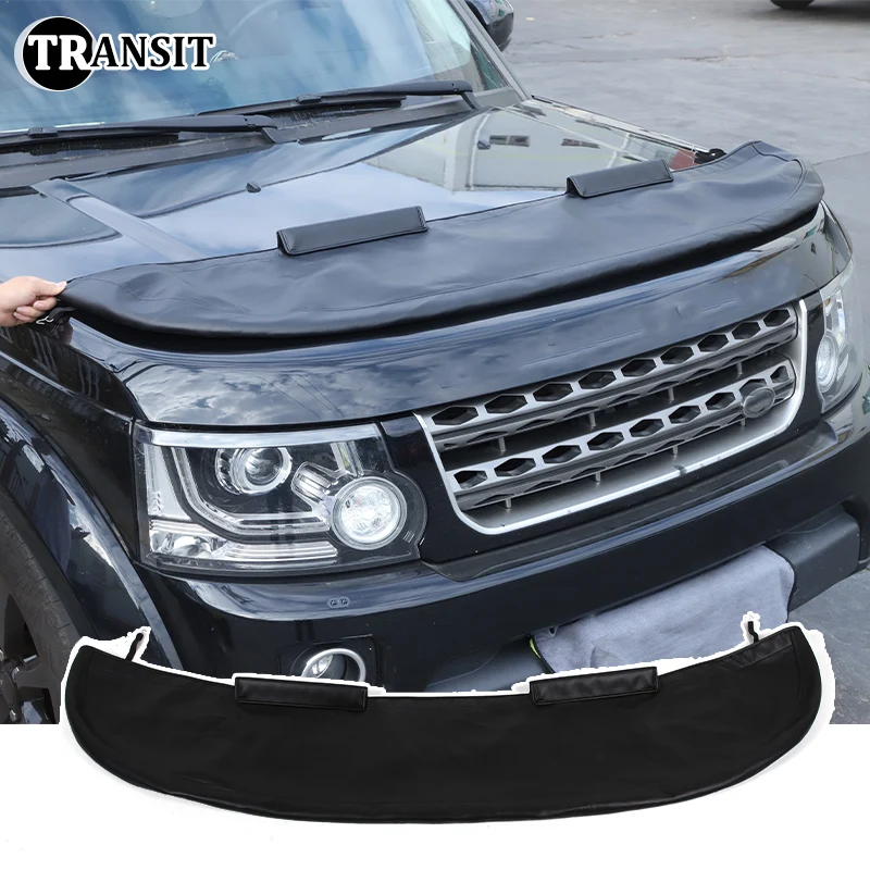 For Land Rover Discovery 3 Discovery 4 LR3 LR4 2004-2016 Leather Hood Guard Sand Stone Guard Car Exterior Accessories