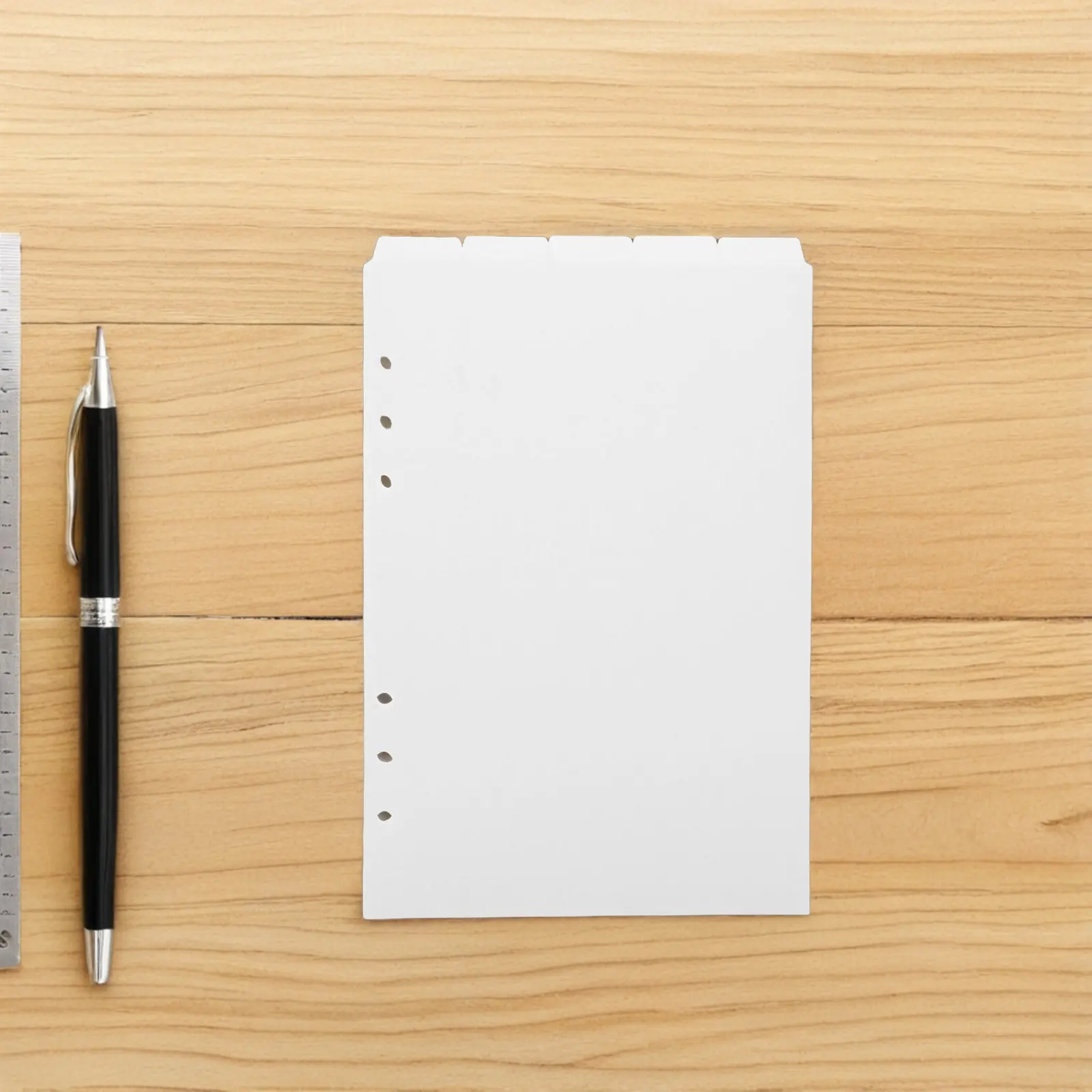 

25Pcs A5 Binder Dividers 6 Ring Removable Tabs DIY Flexible Layout for Personalized Organization White Binder Dividers